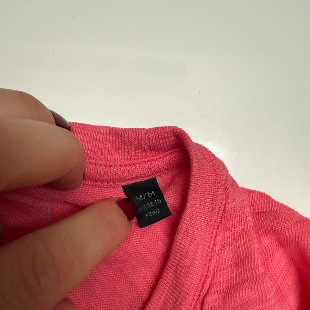ATM Cotton Schoolboy Casual Relaxed Slab Crewneck Tee in Dark Pink - Picture 6 of 7